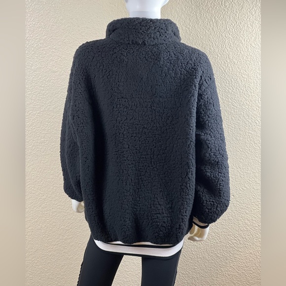 NWT Express Women Black Fleece Sherpa Half Zip Pullover Jacket $80 - Picture 5 of 8